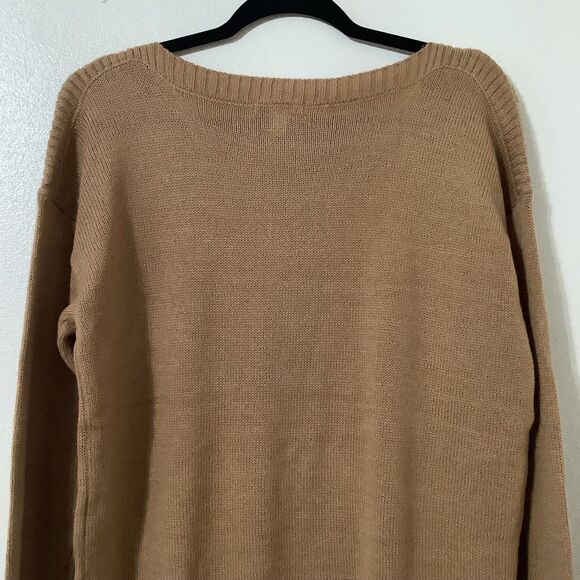 Orange Fall Autumn Cozycore Comfy Pumpkin Spice Graphic Oversized Knit Sweater M - Picture 5 of 8
